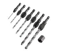 Trend Snappy 7-Piece Imperial HSS Drill Set, Quick Release, 1/4 Inch Hex Shank, SNAP/D/SET, Silver