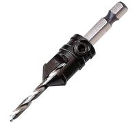 Trend Snappy 9.5mm Adjustable Countersink with 2mm HSS Drill, Perfect for Hardwoods, Quick Release System Compatible, SNAP/CS/4