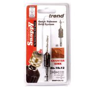 Trend TCT Countersink Snappy SNAP/CS/12TC, 1/2 inch Adjustable, 3.5mm HSS Pilot Drill, Quick Release