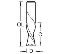 Trend S55/02X1/4STC Spiral Up-Cut 3.2mm Diameter, Silver