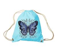 Trend Sports Bag Gym Bag/backpack with Butterfly Print - TB65325 Colour Light Blue