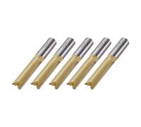 Trend Straight Two Flute Worktop Router Cutter, 1/2 Inch Shank, 12.7mm Cut Diameter & 50mm Cut Length, Tungsten Carbide Tipped, 5 Pack, BR01/5