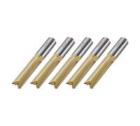 Trend Straight Two Flute Worktop Router Cutter, 1/2 Inch Shank, 12.7mm Cut Diameter & 50mm Cut Length, Tungsten Carbide Tipped, 5 Pack, BR01/5