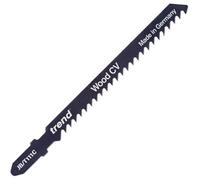 Trend Jigsaw Blade T111C – Fast Coarse Cut for Wood, 100mm x 3mm, CV Up-Cut, Pack of 5