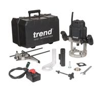 Trend T14 1/2 Inch Variable Speed Workshop Router, Perfect for Hand-Held & Router Table Use, 2300W, 240V, Black, T14EK