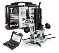 Trend T4EK 1/4" Variable Speed Router Cutter 230V 850W With 12 Piece Cutter Set