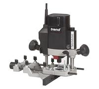 Trend T5 1/4 Inch Variable Speed Workshop Router, Perfect for Hinge Cutting, Dovetailing & Timber Profiling, 1000W, 240V, Black, T5EB/MK2