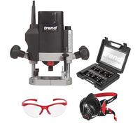 Trend T5 Variable Speed Plunge Router Starter Set, 1000W, 1/4 Inch