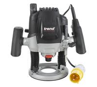 Trend T7 1/2 Inch Variable Speed Workshop Router for Kitchen Fitting, Worktop Joints & Timber Profiling, 1750W, 110V, Black, T7ELK