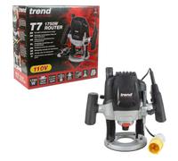 Trend T7Elk 110V 1/2In Variable Speed Router Plunge Cut Soft Start 1750W Cased