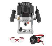 Trend T8 Workshop Variable Speed Plunge Router Set, 2200W, 1/2 Inch, 240V