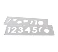 Trend Number Template Set for Sign Making with a Router, Clear Plastic Routing Templates with Trend Vogue Typeface, TEMP/NUC/57
