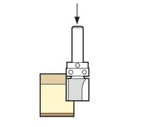 Trend C121X1/4TC C121 x 1/4 TCT Bearing Guided Template Profile 12.7 x 25.4mm
