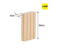 Trend Ten/6X30/100 Beechwood Mortice Tenons 6X30mm Festool Domino System X100