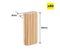 Trend Ten/8X40/50 Beechwood Mortice Tenons 8X40mm Festool Domino System X50