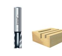 Trend Trade Straight Two Flute Router Cutter, 1/4 Inch Shank, 12mm Cut Diameter, Tungsten Carbide Tipped, TR12X1/4TC