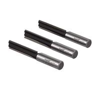 Trend Trade Pack of 3 Straight Multi-Purpose Router Cutters, 1/2 Inch Shank with 12.7mm Cut Diameter and 50mm Cut Length, Tungsten Carbide Tipped, TR/PACK/3