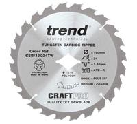 Trend Trend 190mm 24T Craft Circular Saw Blade for DeWalt Wormdrive