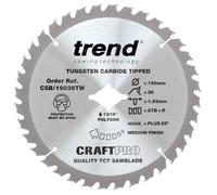 Trend Trend 190mm 36T Craft Circular Saw Blade for DeWalt Wormdrive
