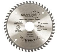 Trend Wood Circular Saw Blade, 180mm Diameter, 30mm Bore, 40 Teeth, 2.4mm Kerf, +10° Hook, TCT, Fine Finish, CSB/18040