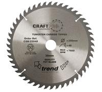 Trend Wood Mitre Saw Blade, 250mm Diameter, 30mm Bore, 42 Teeth, 3mm Kerf, -5° Hook, TCT, Medium Finish, CSB/CC25042