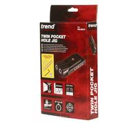 Trend Twin Pocket Hole Jig with HSS Drill Bit Depth Setting Collar Sq