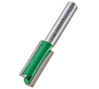 Trend CraftPro Straight Two Flute Router Cutter Bit, 1/4 Inch Shank, 10mm Cut Diameter & 25mm Cut Length, Tungsten Carbide Tipped, C016CX1/4TC