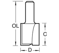 Trend Two Flute Cutter 19.1Mm Diameter Pk 1 4/5X1/2TC