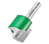 Trend CraftPro Straight Two Flute Router Cutter, 1/4 Inch Shank, 22mm Cut Diameter & 19mm Cut Length, Tungsten Carbide Tipped, C032AX1/4TC