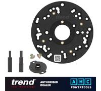 Trend Universal Plunge Router Sub-Base, 150mm, Enhanced Compatibility for 1/4 Inch Plunge Routers, UNIBASE/150