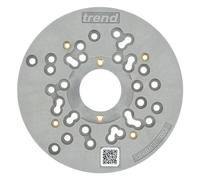Trend Universal Trim Router Sub-Base, 150mm, Enhanced Compatibility for 1/4 Inch Trim Routers, UNIBASE/Trim, Black, UNIBASE/180