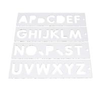 Trend Letter Routing Template Set TEMP/LUC/57 – Uppercase 57mm, Clear Plastic, Vogue Typeface