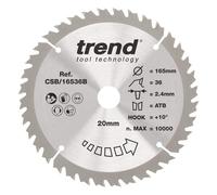 Trend Wood Circular Saw Blade 165Mm X 20Mm X 36T CSB/16536B