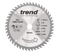 Trend Wood Circular Saw Blade 190Mm X 30Mm X 48T CSB/19048