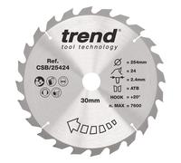 Trend Wood Circular Saw Blade 254Mm X 30Mm X 24T CSB/25424