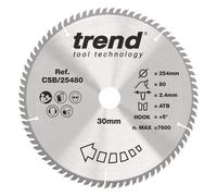 Trend Wood Circular Saw Blade 254Mm X 30Mm X 80T CSB/25480
