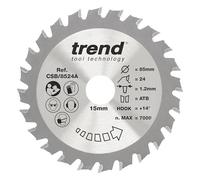 Trend CRAFTPRO Wood Cutting Saw Blade 85mm 24T 15mm