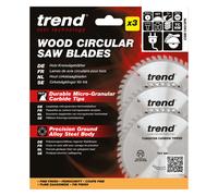 Trend Wood Circular Saw Blades 160mm Diameter 20mm Bore 48 Teeth 22mm