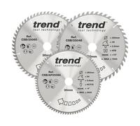 Trend Wood Circular Saw Blades, 250mm Diameter, 30mm Bore, 48/60/84 Teeth, 3m...