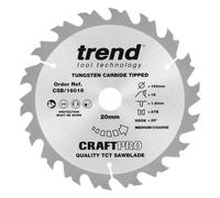 Trend Craft Saw Blade 160Mm X 18 Teeth X 20Mm Pk 1 CSB/16018