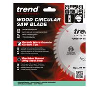 Trend Wood Cordless Circular Saw Blade, 140mm Diameter, 20mm Bore, 12 Teeth, 1.8mm Kerf, +20° Hook, TCT, Coarse Finish, CSB/14012T