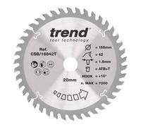 Trend Wood Cordless Circular Saw Blade 168Mm X 20Mm X 42T CSB/16842T