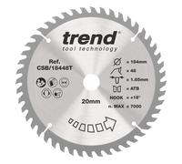 Trend Wood Cordless Circular Saw Blade 184Mm X 20Mm X 48T CSB/18448T