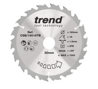Trend Wood Cordless Circular Saw Blade 190Mm X 30Mm X 18T CSB/19018TB