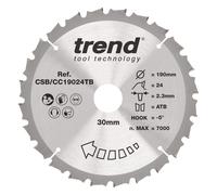 Trend Wood Cordless Mitre Saw Blade 190Mm X 30Mm X 24T CSB/CC19024TB