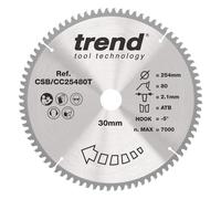Trend Wood Cordless Mitre Saw Blade 254Mm X 30Mm X 80T CSB/CC25480T
