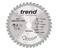 Trend Wood Mitre Saw Blade 210Mm X 25.4Mm X 40T CSB/CC21040B