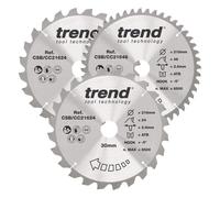 Trend Wood Mitre Saw Blade 216Mm X 30Mm X 24/48T 3 Pack CSB/CC216/3/A