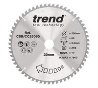 Trend Wood Mitre Saw Blade 250Mm X 30Mm X 60T CSB/CC25060