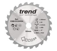 Trend Wood Mitre Saw Blade 255Mm X 30Mm X 24T CSB/CC25524